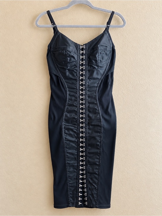 Dolce & Gabbana Dresses & Skirts - Dolce & Gabbana Black Hook-Front Midi Dress